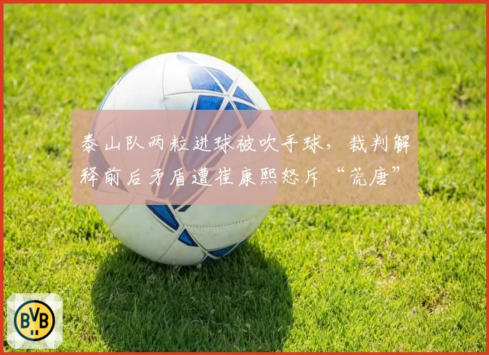 泰山队两粒进球被吹手球，裁判解释前后矛盾遭崔康熙怒斥“荒唐”